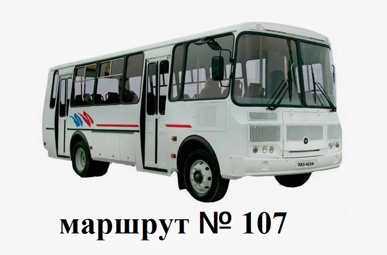 Расписание маршрута № 107 на период распуты к поездам.